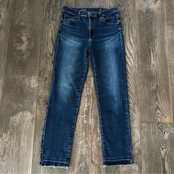 ADRIANO GOLDSCHMIED AG The Isabelle High Rise Straight Crop Denim Jeans Size 27 - Picture 1 of 10
